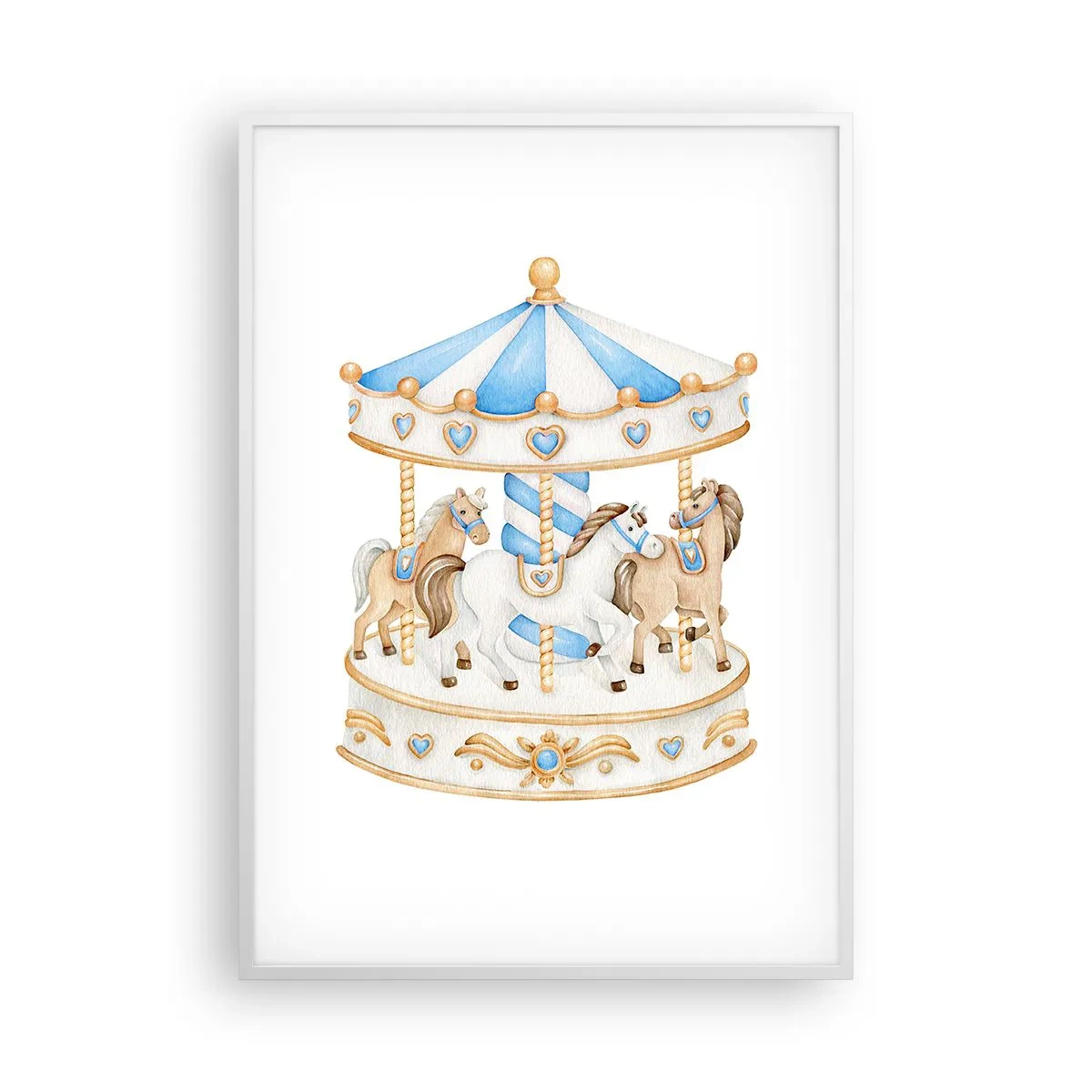 Poster în ramă albă - Copilărie dulce - 70x100 cm