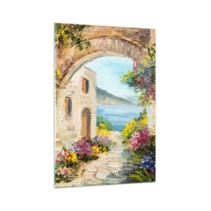 Tablou pe sticlă - Farmecul peisajului de coastă - 70x100 cm