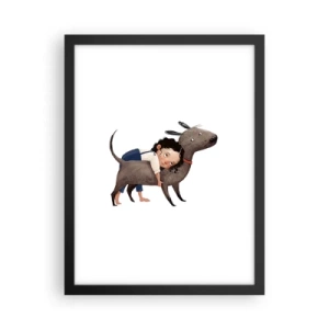 Poster în ramă neagră - Cei mai buni prieteni - 30x40 cm