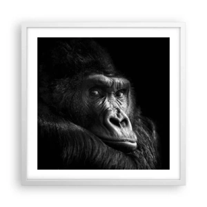 Poster în ramă albă - Și la ce te uiți? - 50x50 cm