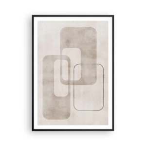 Poster în ramă neagră - Fuga geometrică - 70x100 cm