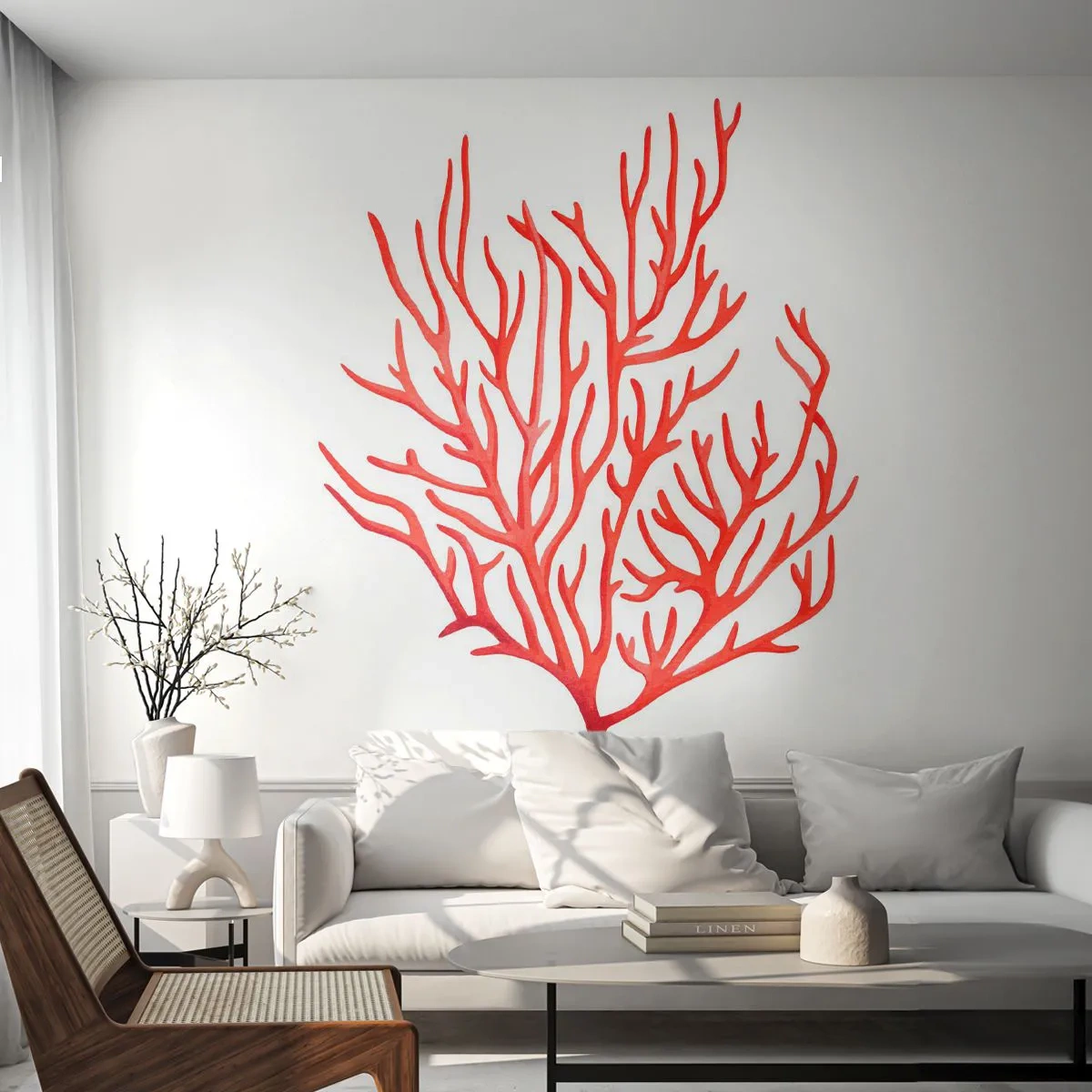 Tapet Premium Sand - Coral filigranat - recif de corali, Litoral, Minimalist - 150x105 cm