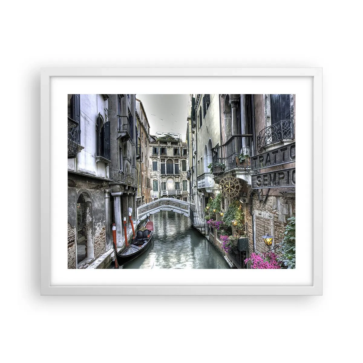 Poster în ramă albă - Timp de secole în reverie tăcută - 50x40 cm
