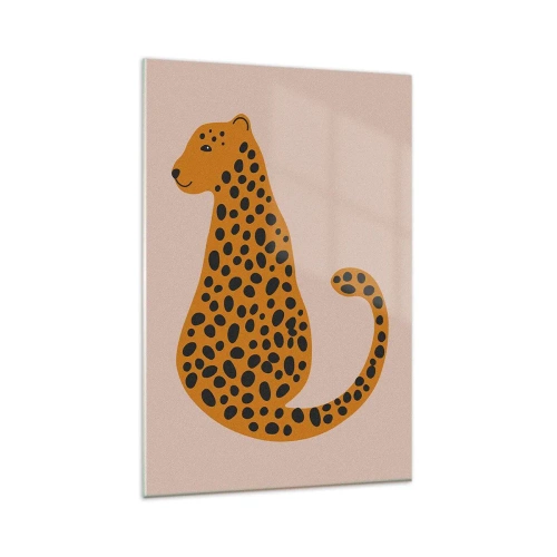 Tablou pe sticlă - Modelul leopard este tot timpul la modă - 80x120 cm