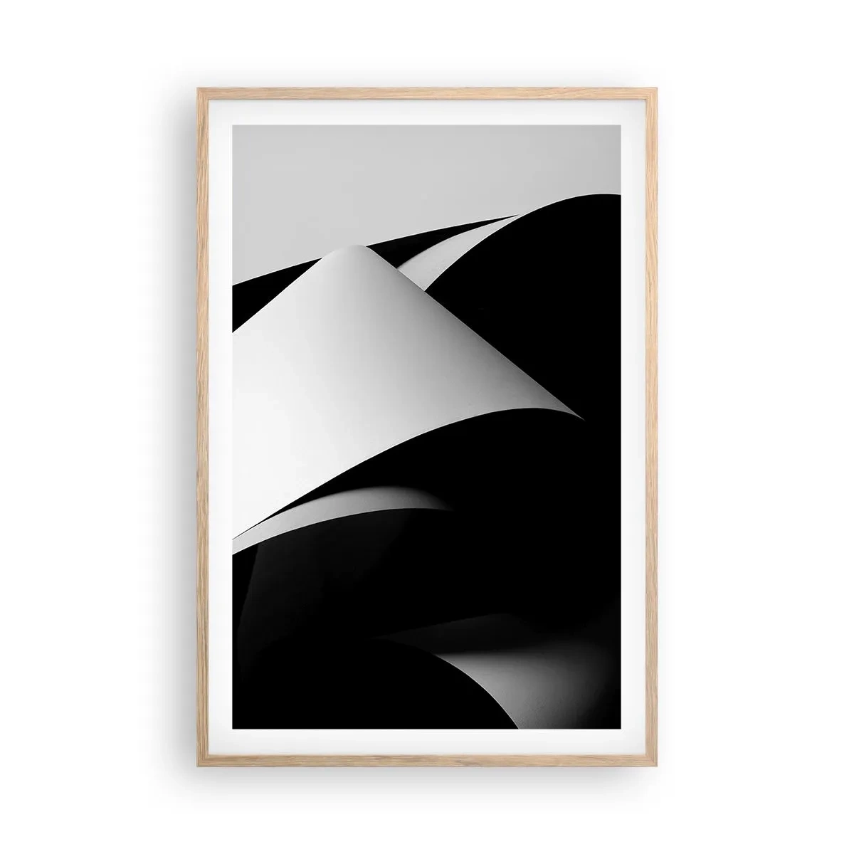 Poster în ramă de stejar deschis - Planuri de lumină din adâncurile umbrelor - 61x91 cm