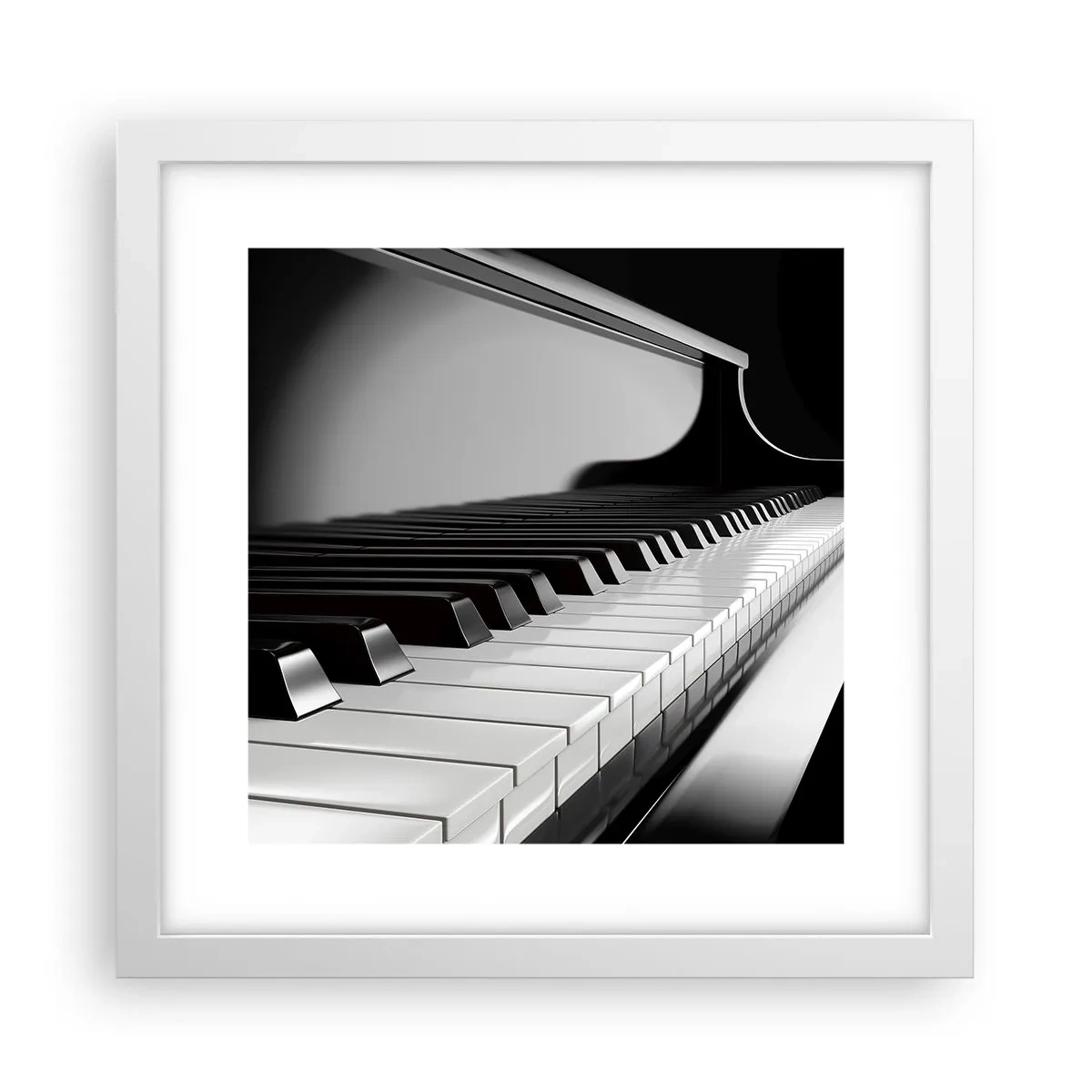 Poster în ramă albă - Armonia formelor și a culorilor - 30x30 cm