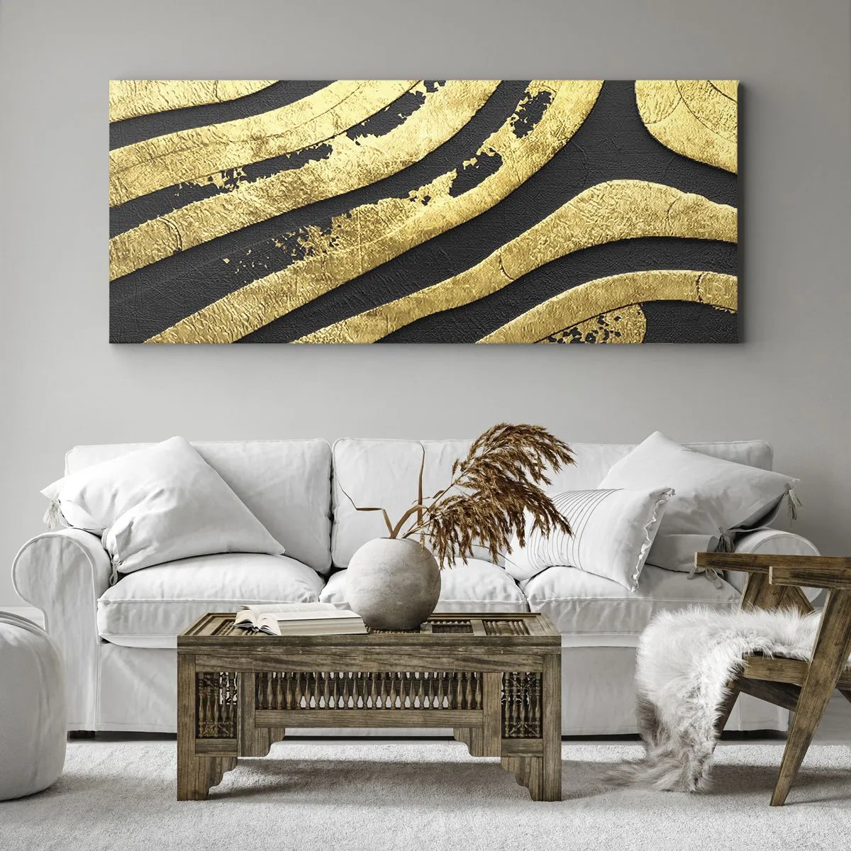 Tablou pe pânză - Totul curge - 160x50 cm