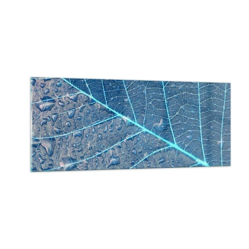 Tablou pe sticlă - Viața în albastru - 100x40 cm