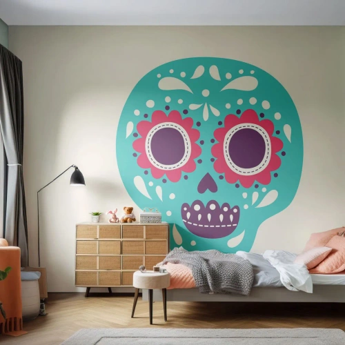 Fototapetă personalizată Premium Sand - Viața - distracție până la moarte - Craniu, Mexic, mexican