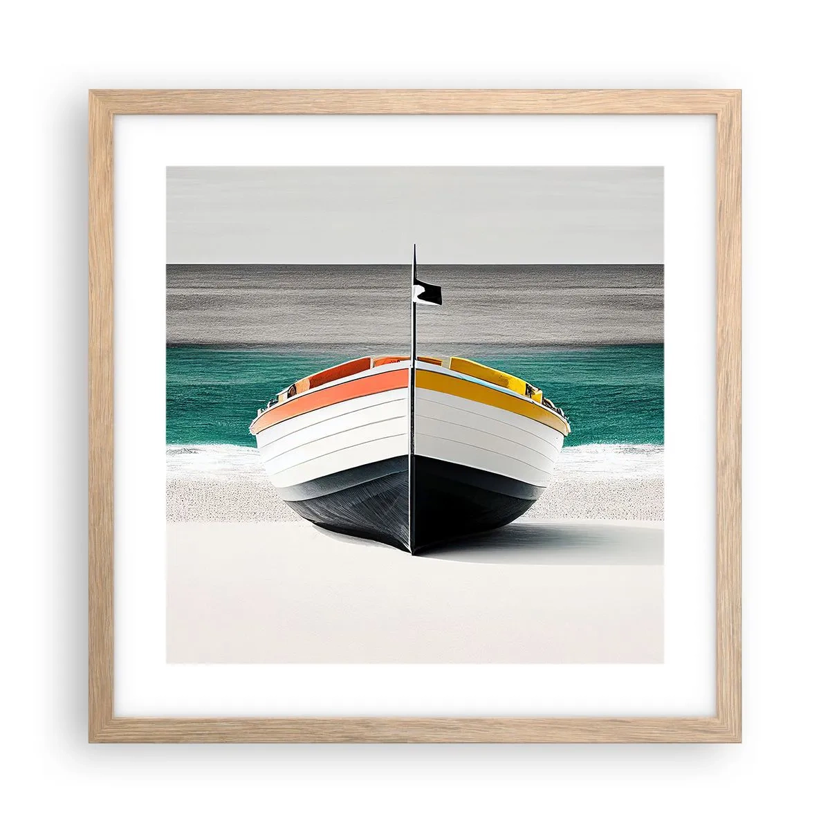 Poster în ramă de stejar deschis - În locul ei - 40x40 cm