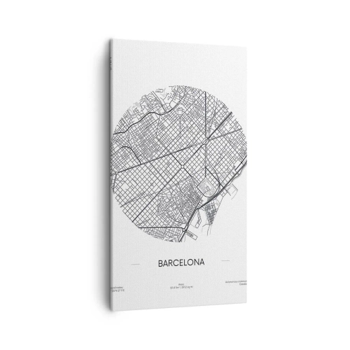 Tablou pe pânză - Anatomia Barcelonei - 45x80 cm