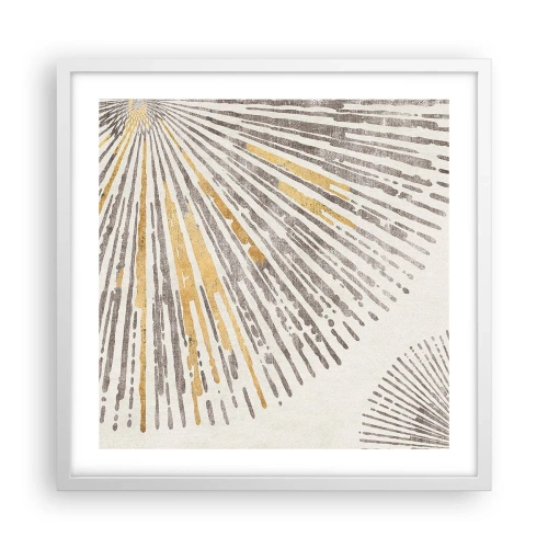 Poster în ramă albă - Frumusețea razei - 50x50 cm