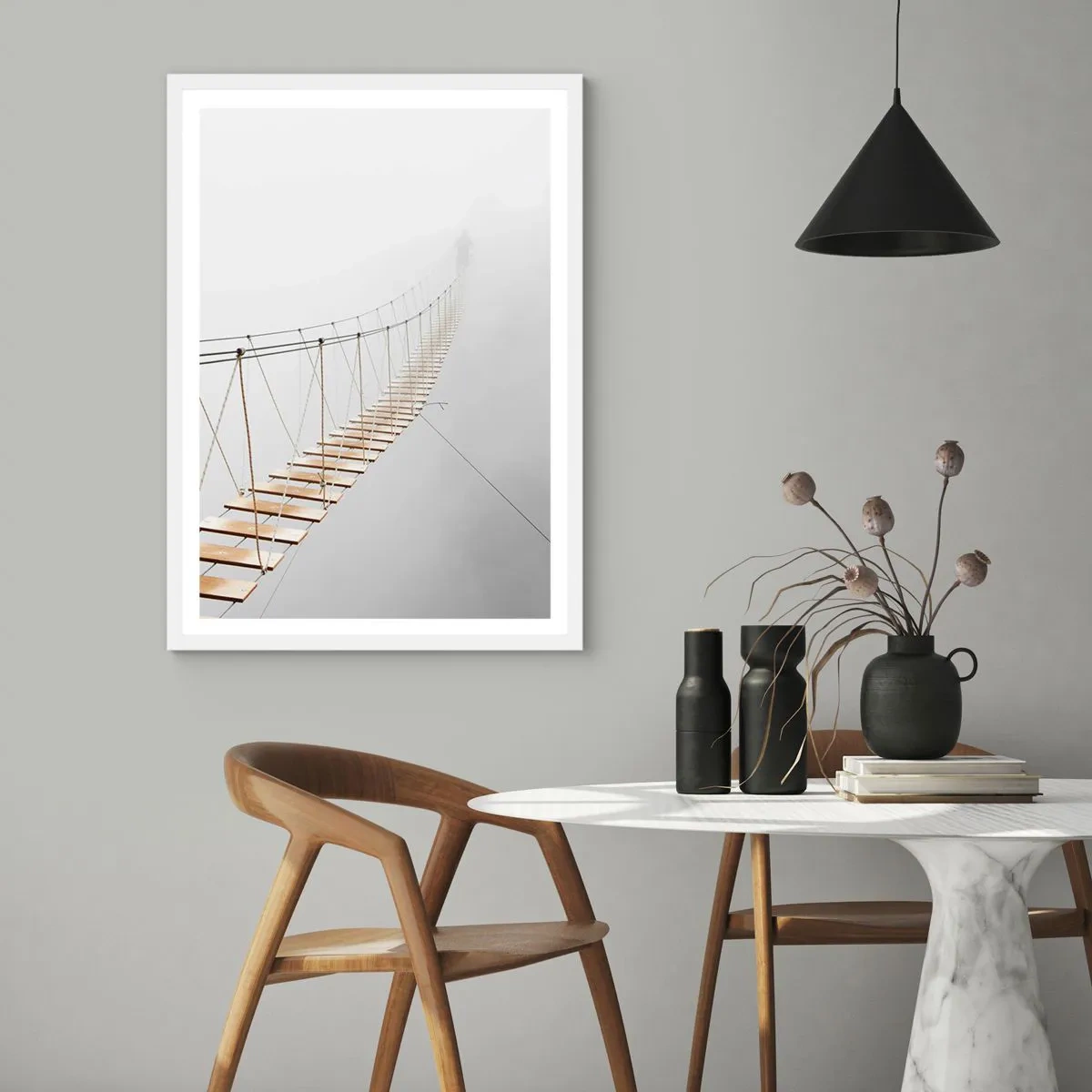 Poster în ramă albă - Unde te va duce? - 61x91 cm