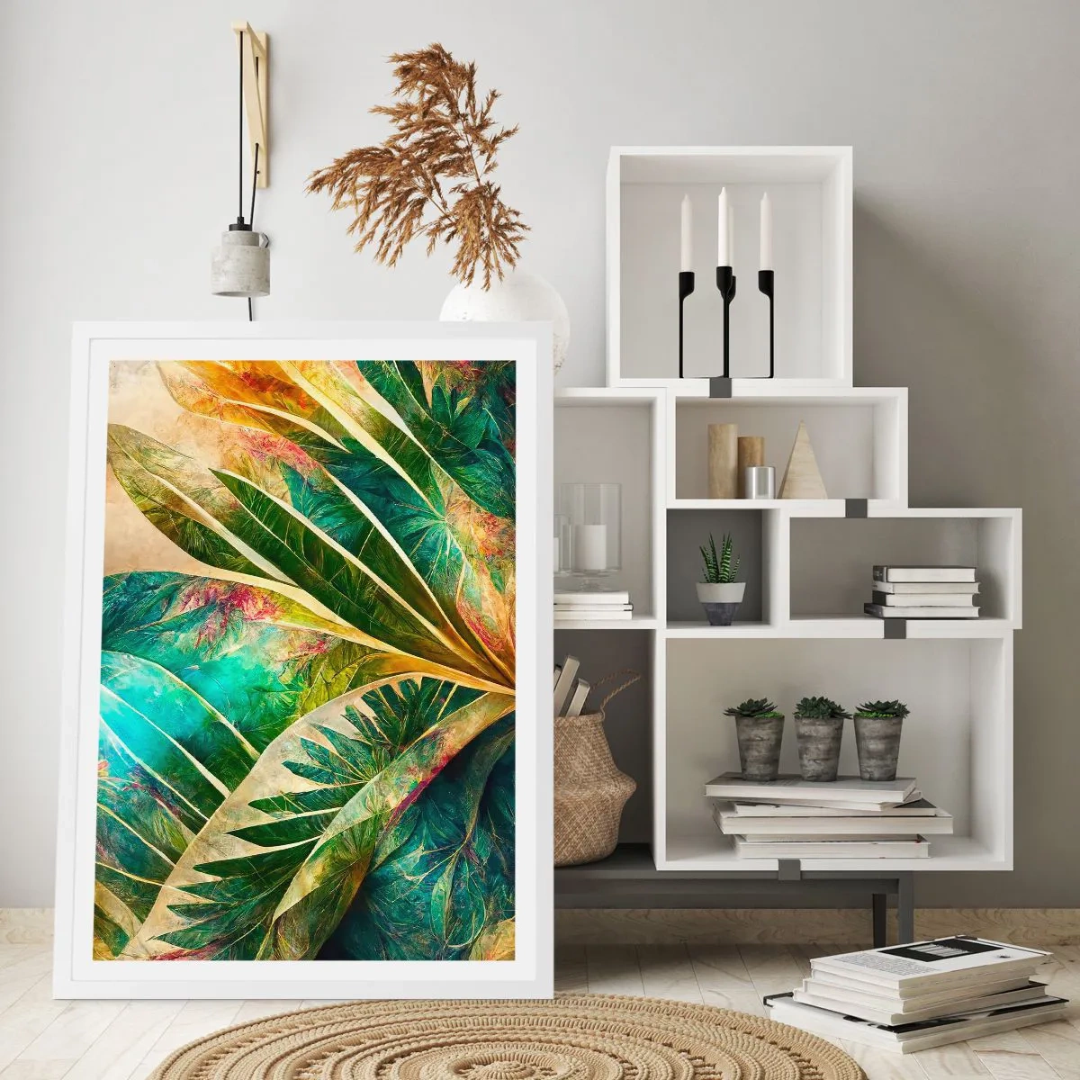 Poster în ramă albă - Culorile tropicelor - 40x50 cm