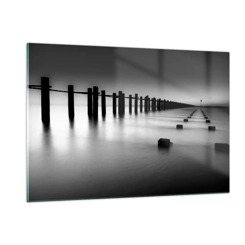 Tablou pe sticlă - În depărtare gri în ceață - 120x80 cm