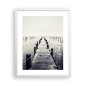 Poster în ramă albă - Scufundă-te în pace - 40x50 cm