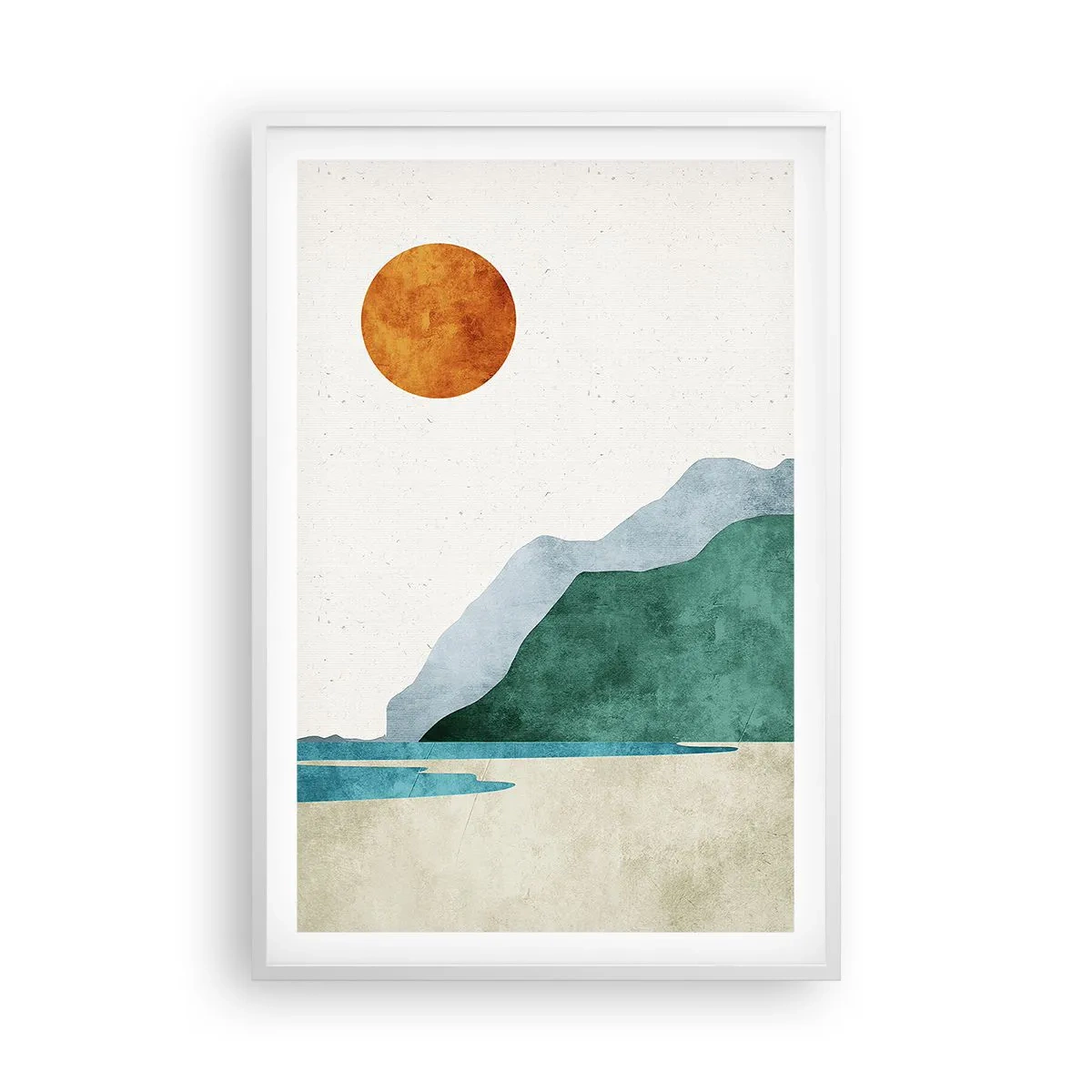 Poster în ramă albă - Peisaj așa cum ar trebui să fie - 61x91 cm