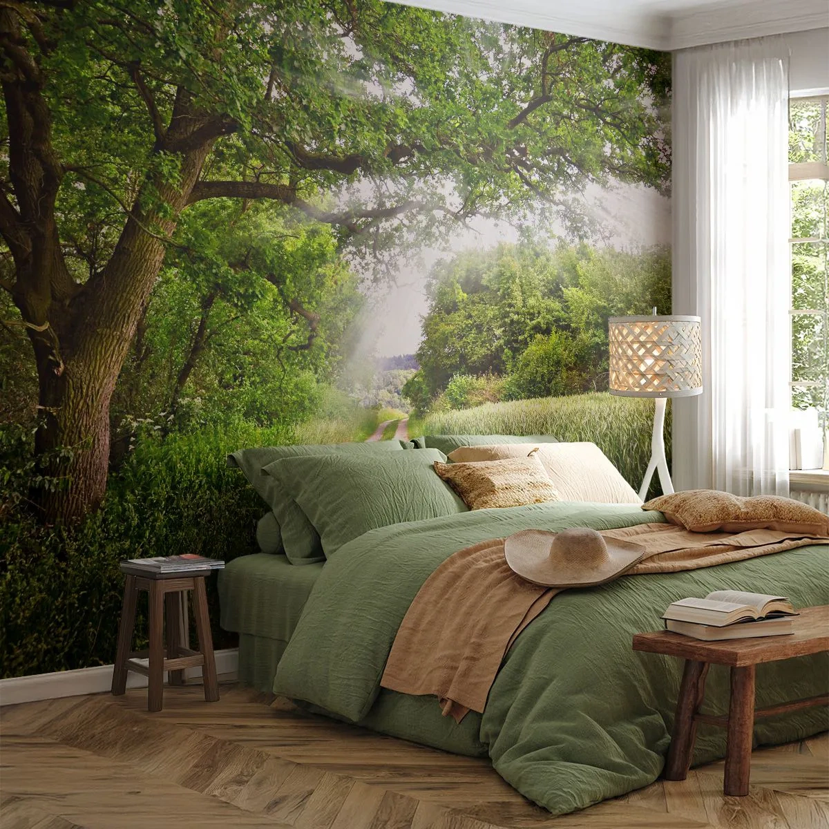 Tapet Premium Sand - Et in Arcadia ego - Peisaj, Drum noroios, Natură - 100x70 cm