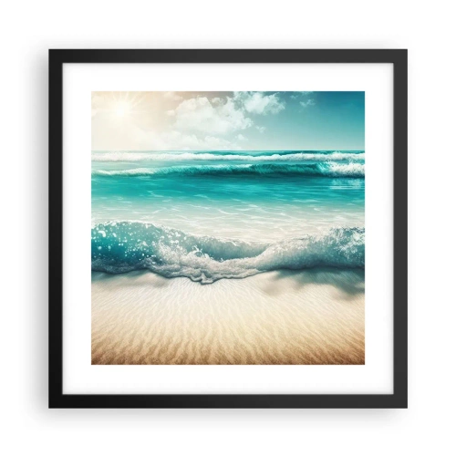 Poster în ramă neagră - Calmul oceanului - 40x40 cm