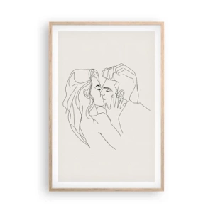 Poster în ramă de stejar deschis - Încurcați în sentimente - 61x91 cm