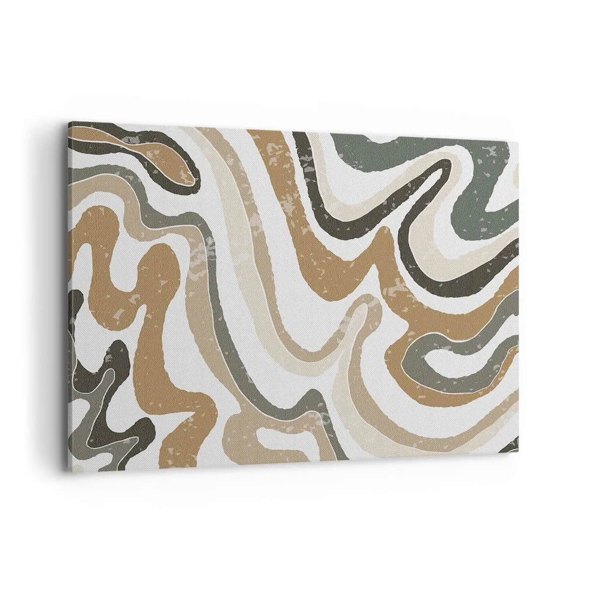 Tablou pe pânză - Meandrele culorilor pământului - 100x70 cm