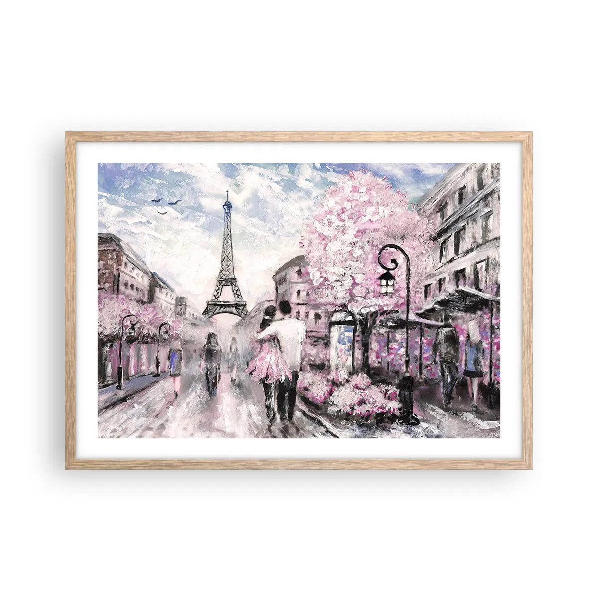 Poster în ramă de stejar deschis - Dacă ar fi să te îndrăgostești, atunci doar de... - 70x50 cm