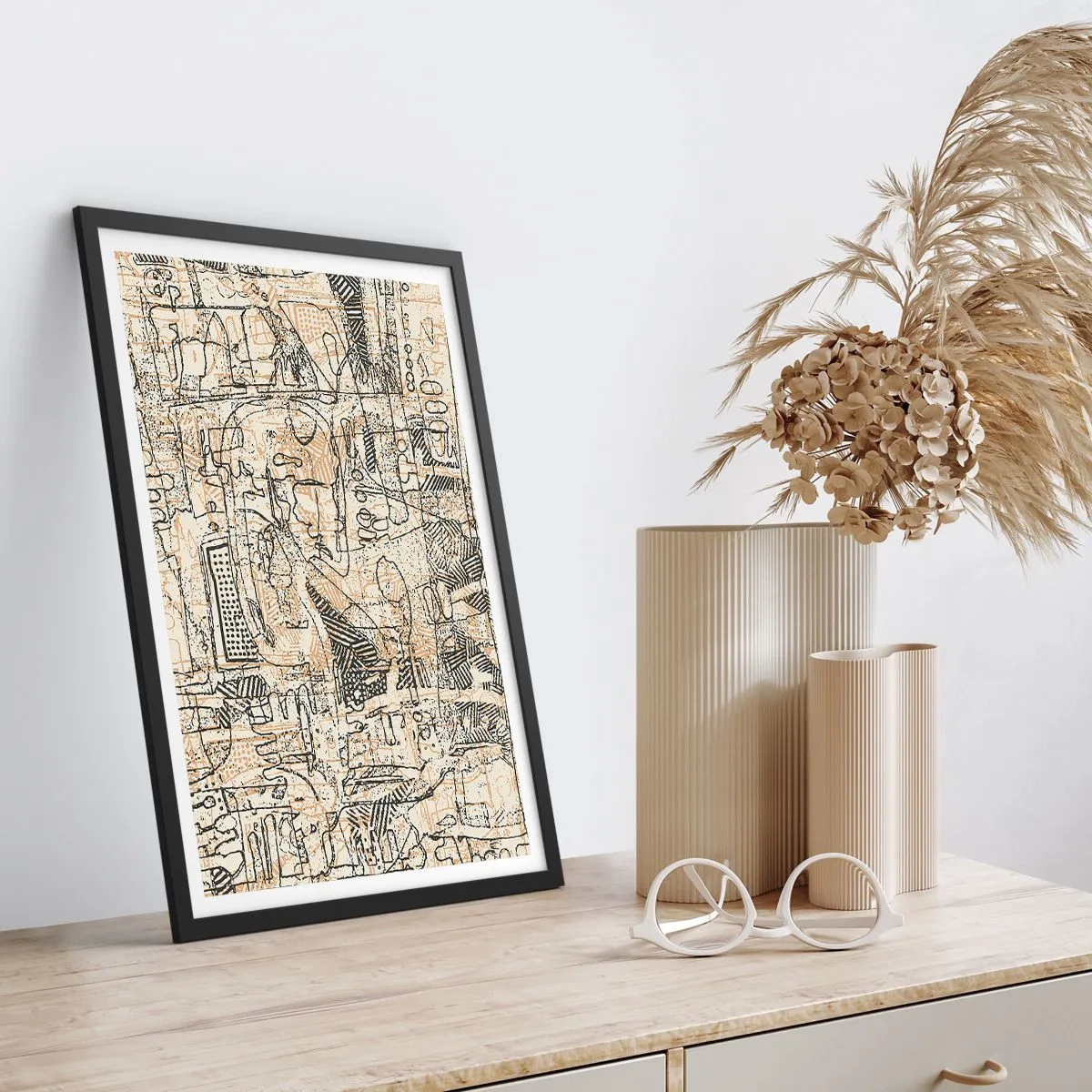 Poster în ramă neagră - Așteaptă să fie descifrat - 40x50 cm