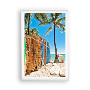 Poster în ramă albă - Distracție însorită - 61x91 cm