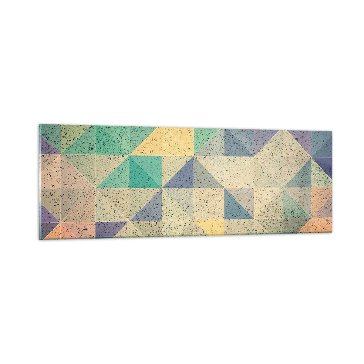 Tablou pe sticlă - Republica triunghiurilor - 90x30 cm