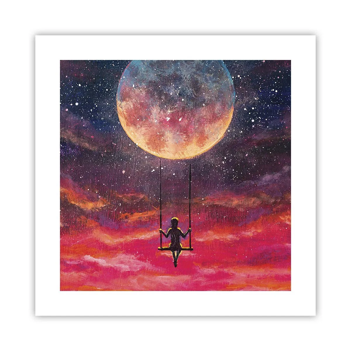 Poster - Cu capul în nori - 40x40 cm