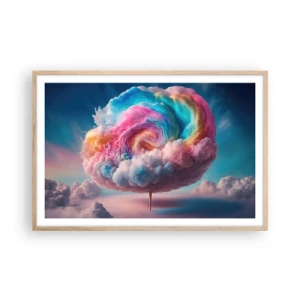 Poster în ramă de stejar deschis - Visul unui parc de distracții - 91x61 cm