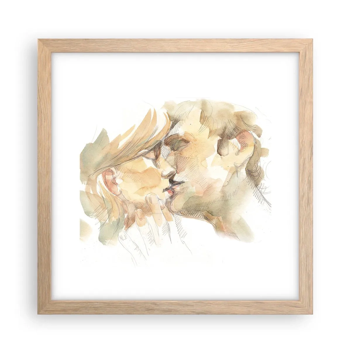 Poster în ramă de stejar deschis - Jumătatea găsită? - 30x30 cm