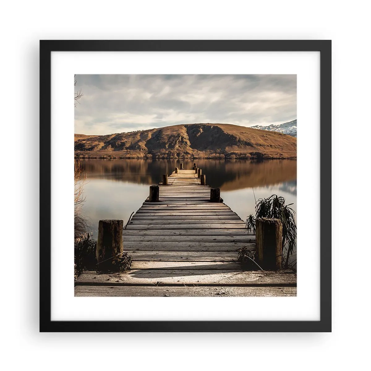 Poster în ramă neagră - Peisaj în tăcere - 40x40 cm