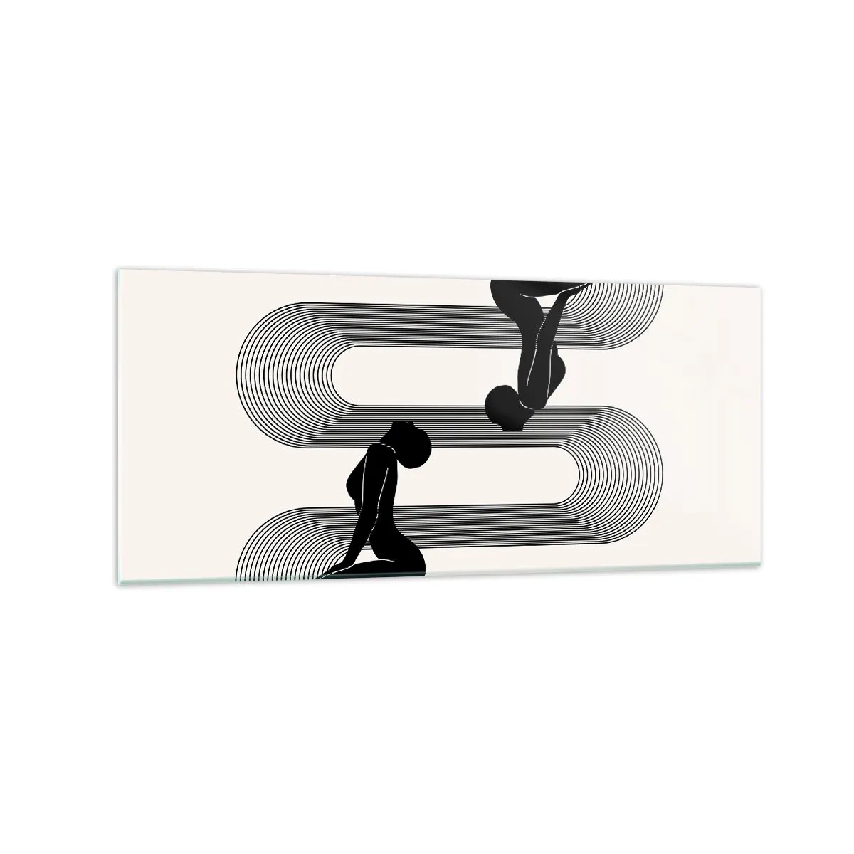 Tablou pe sticlă - Simetrie senzuală - 120x50 cm