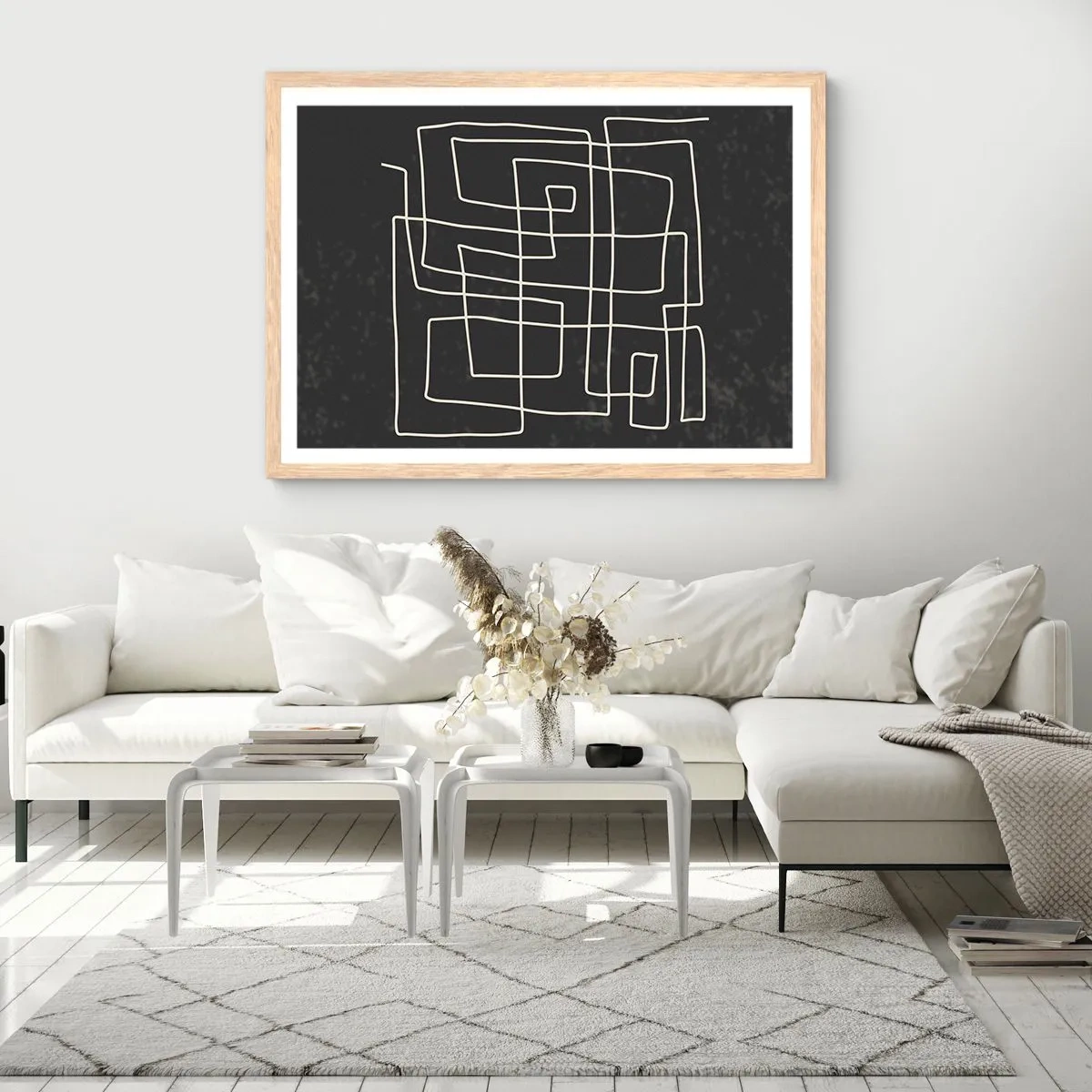 Poster în ramă de stejar deschis - Nu atât de simplu - 100x70 cm