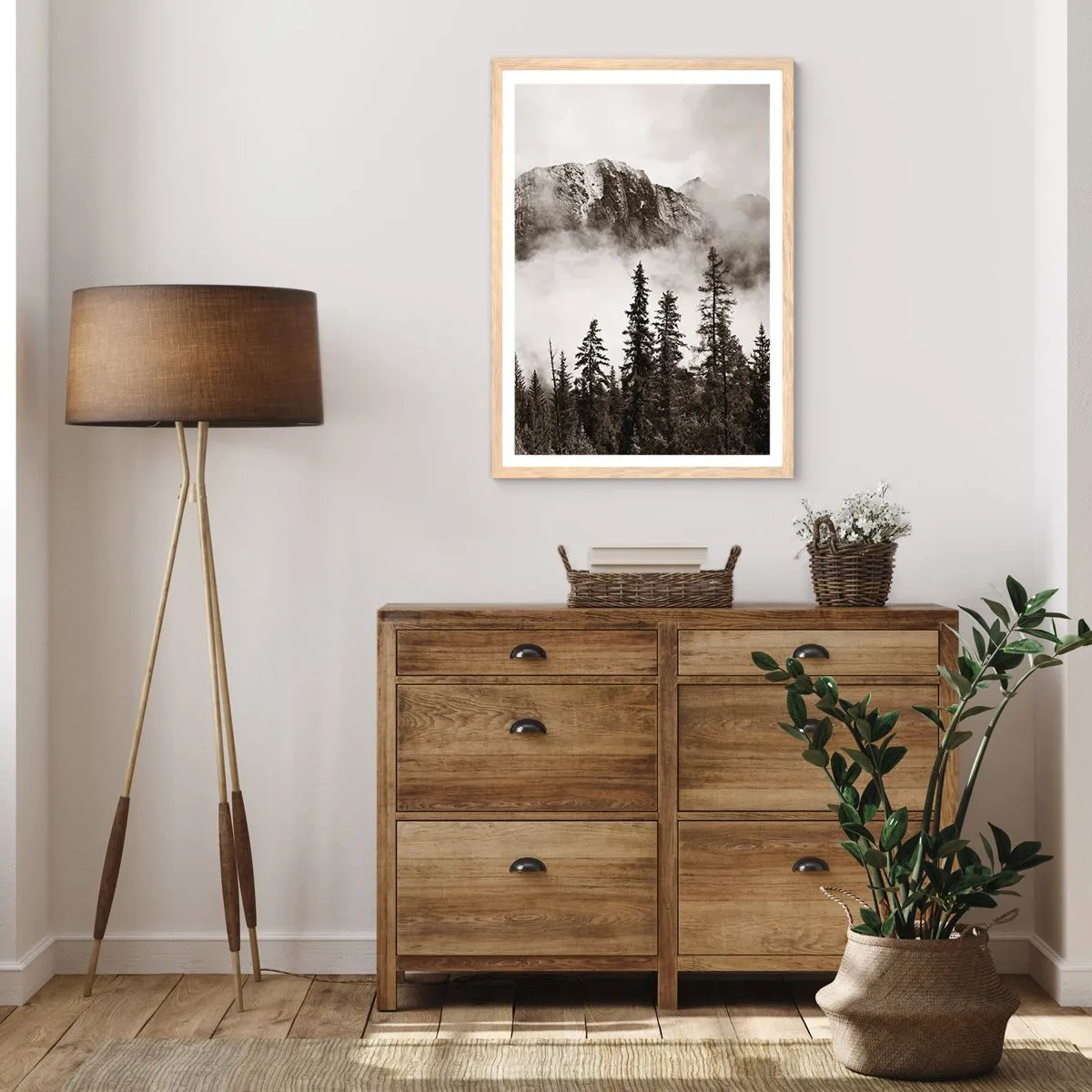 Poster în ramă de stejar deschis - Stăpânul de granit - 50x70 cm