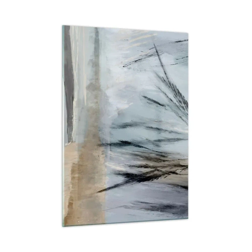 Tablou pe sticlă - Câmpuri de iarnă - 50x70 cm