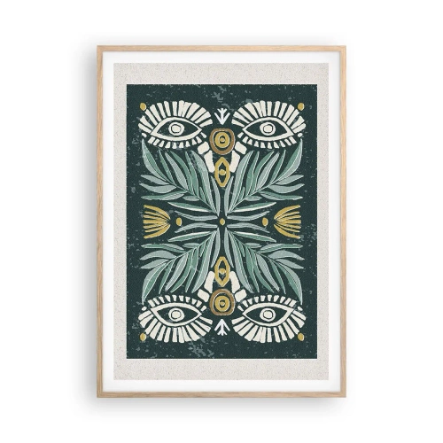 Poster în ramă de stejar deschis - Ca un decupaj folcloric - 70x100 cm