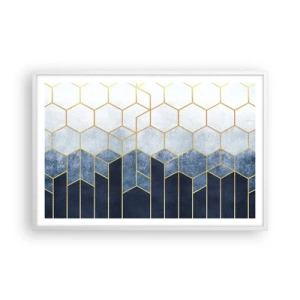 Poster în ramă albă - Compoziție în ritm sincopat - 91x61 cm