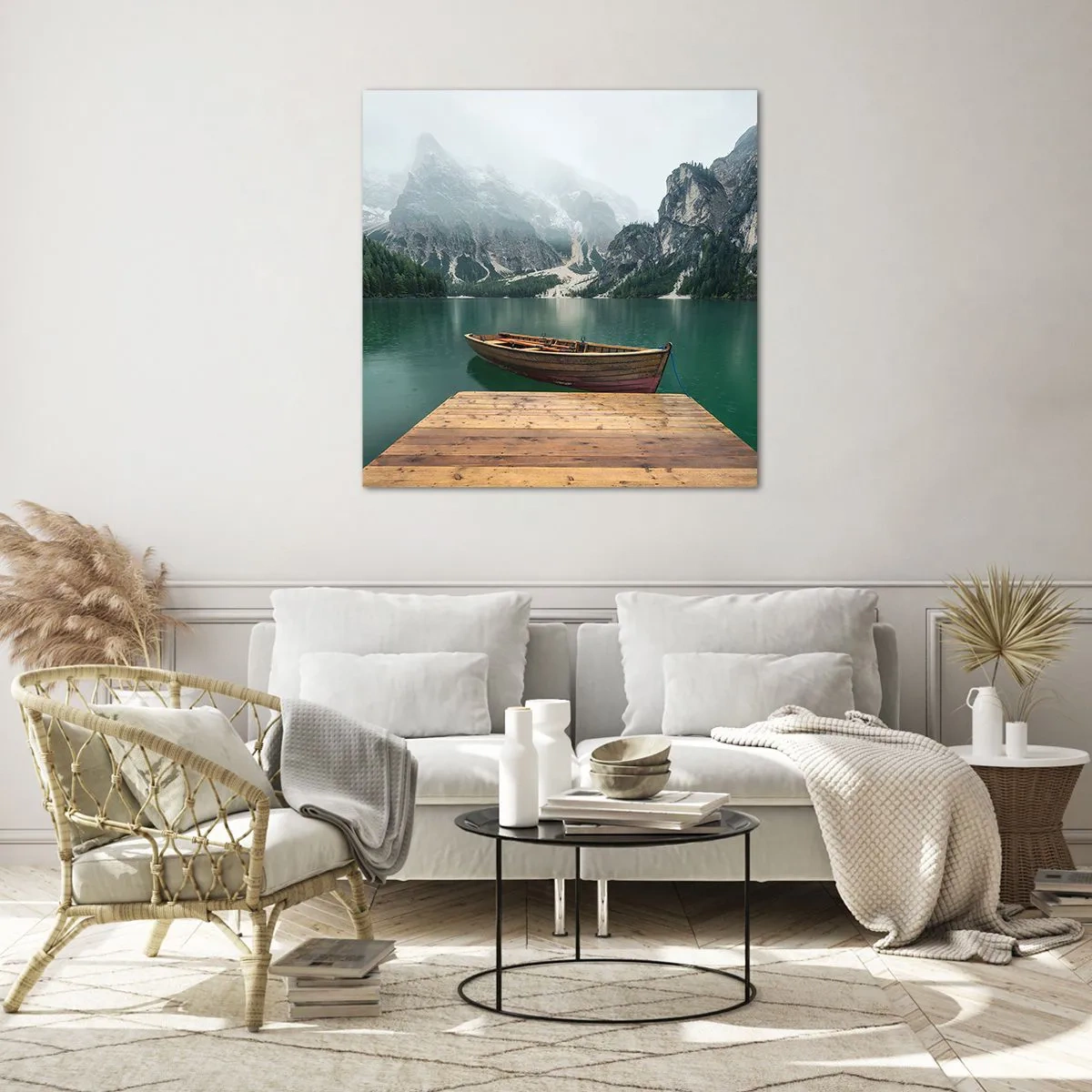 Tablou pe sticlă - Și frunțile mândre - 30x30 cm