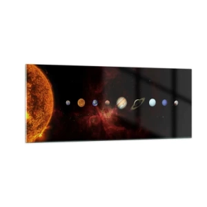 Tablou pe sticlă - Cartierul nostru - 100x40 cm