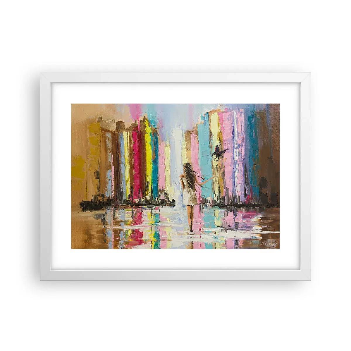 Poster în ramă albă - Urmați-mă - 40x30 cm