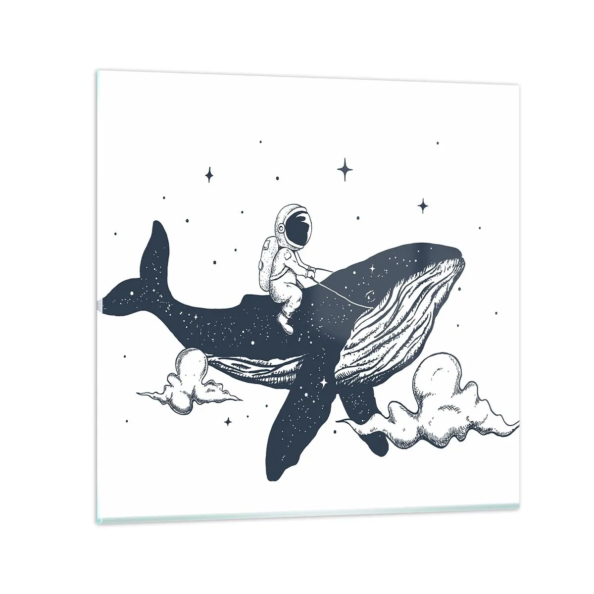 Tablou pe sticlă - Aventura spațială - 60x60 cm