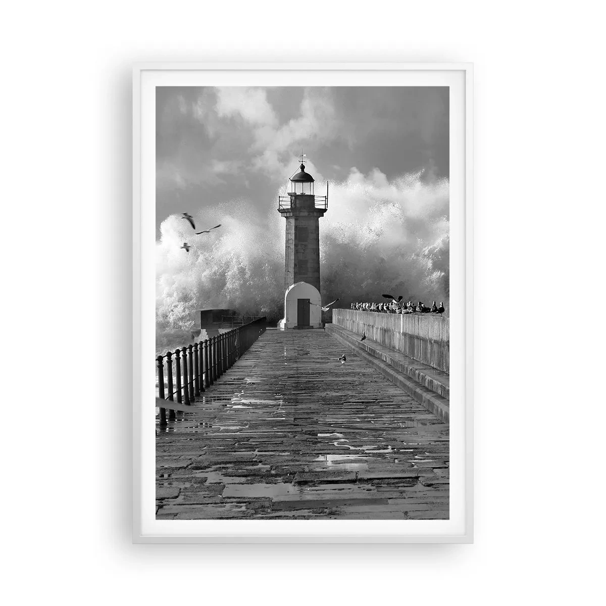 Poster în ramă albă - Fără frică - 70x100 cm