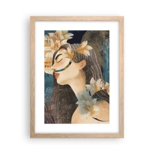 Poster în ramă de stejar deschis - Povestea prințesei cu crini - 30x40 cm