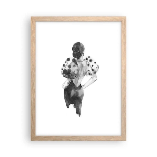 Poster în ramă de stejar deschis - A trecut chiar pe lângă noi - 30x40 cm