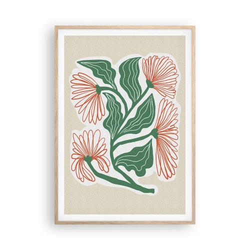 Poster în ramă de stejar deschis - Folclor modern - 70x100 cm