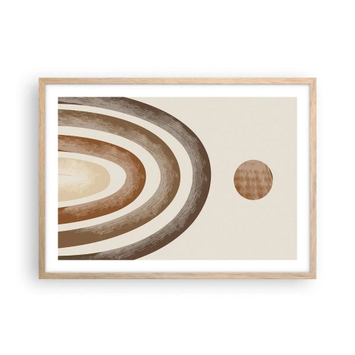 Poster în ramă de stejar deschis - Într-o galaxie îndepărtată - 70x50 cm