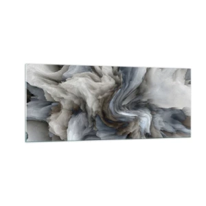 Tablou pe sticlă - Piatră și floare - 100x40 cm