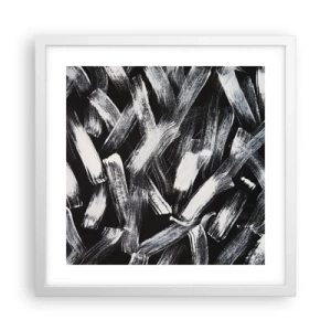 Poster în ramă albă - Abstracție în spirit industrial - 40x40 cm